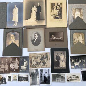 Lot of 20+ Antique Portrait Photos from early 1900's